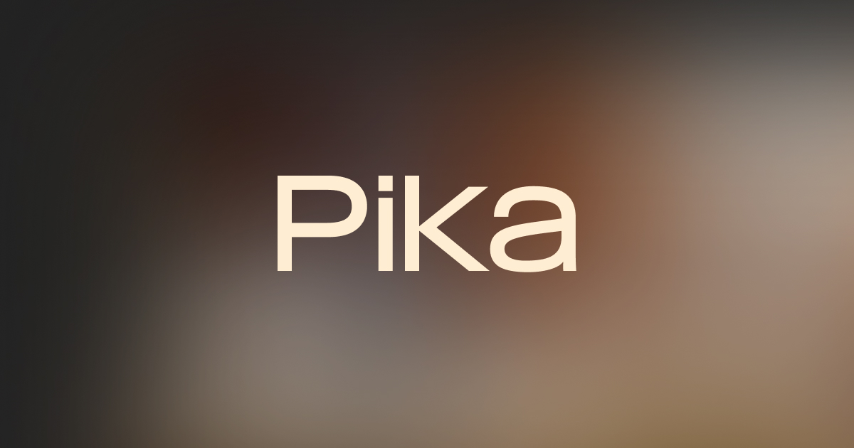 Pikaの公式イメージ