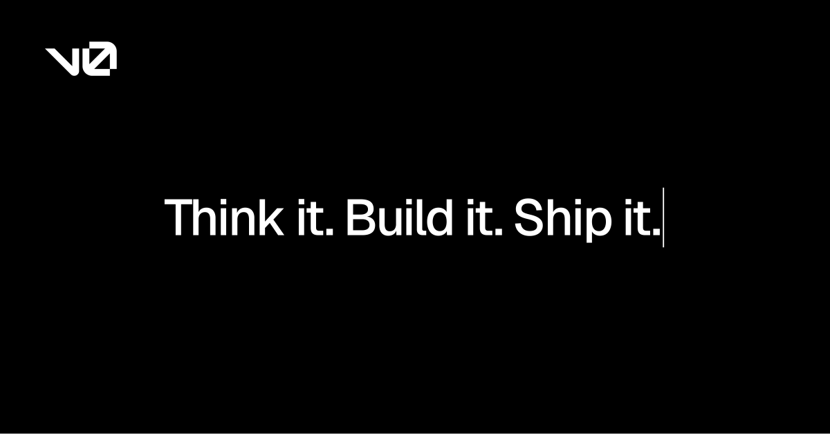 v0の公式UI。テキスト指示からReactコンポーネントを生成する画面